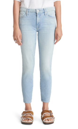 Mother The Looker High Waist Crop Skinny Jeans